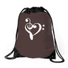 music heart rock baseball jersey Drawstring Bags