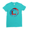 square in circle Ladies Fitted T-Shirt