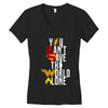 you can't save the world alone Women's V-Neck T-Shirt