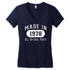 40th birthday gifts made 1978 all original parts Women's V-Neck T-Shirt
