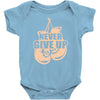 Never Give Up Uterine Cancer Awareness Baby Bodysuit