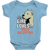 This Girl Loves Her Dogo Argentino Baby Onesie