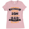 Super Cool Son Of A Freaking Awesome Dad Ladies Fitted T-Shirt