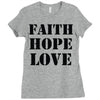 faith hope love Ladies Fitted T-Shirt