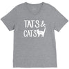 tats &amp; cats V-Neck Tee