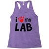 i love my lab labrador Racerback Tank