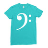 bass clef hat Ladies Fitted T-Shirt