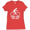funny eco bicycle (2) Ladies Fitted T-Shirt