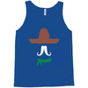 ladies sombrero  funny retro mexico mustache designer Tank Top