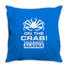 on the crab. Throw Pillow
