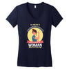 underestimate woman Women's V-Neck T-Shirt