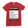 funny stag night checklist, ideal gift, christmas present Ladies Fitted T-Shirt