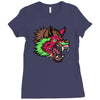 pink punk wolf Ladies Fitted T-Shirt