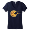 pizza pie chart Women's V-Neck T-Shirt
