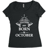 The best teachers are born in Octobe Women's Triblend Scoop T-shirt