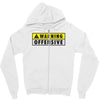 warning offensiv Zipper Hoodie