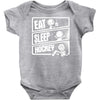 v3 eat sleep hockey Baby Onesie