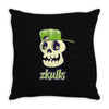zkulls Throw Pillow