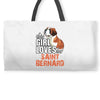 This Girl Loves Saint Bernard Weekender Totes