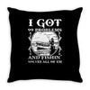 99 problems   fishin' solves all of em Throw Pillow
