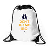 don't ice me bro Drawstring Bags