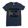 Sunrises House &amp; Techno Ladies Fitted T-Shirt