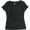 rabbit duck Women's Triblend Scoop T-shirt
