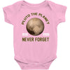 pluto the planet never forget Baby Bodysuit