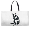 radioactive cat Weekender Totes