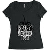 Kraken Loves Boat Women's Triblend Scoop T-shirt