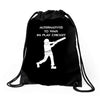 alternatives to war play cricket batting anti war stencil tour Drawstring Bags