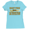 funny black mustache may the stache be with you Ladies Fitted T-Shirt