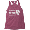 dogs leave paw prints on your heart Racerback Tank