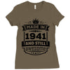 Made In 1941 And Still Awesome Ladies Fitted T-Shirt
