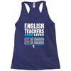english teacher save lives Racerback Tank