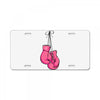 boxing gloves breast cancer License Plate