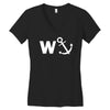 w anchor funny pub joke Women's V-Neck T-Shirt