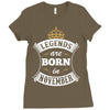 Legends Are Born In November Ladies Fitted T-Shirt