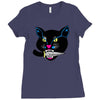 balck cat Ladies Fitted T-Shirt