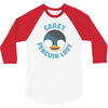 crazy penguin lady 3/4 Sleeve Shirt