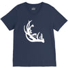 deer antler with buck forest V-Neck Tee