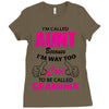 I'm Called Aunt Because I'm Way Too Cool To Be Called Grandma Ladies Fitted T-Shirt