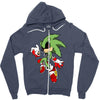 zombie sonic Zipper Hoodie