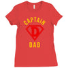 captain dad hero Ladies Fitted T-Shirt