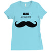 big stache Ladies Fitted T-Shirt
