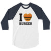 i love burger 3/4 Sleeve Shirt