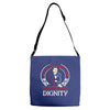 he might find a rabbit in there but hell never find dignity Adjustable Strap Totes