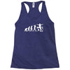 dj evolution funny music mixing djing disk jockey turntable Racerback Tank