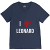 i heart leonard V-Neck Tee
