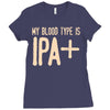 my blood type is ipa+ Ladies Fitted T-Shirt